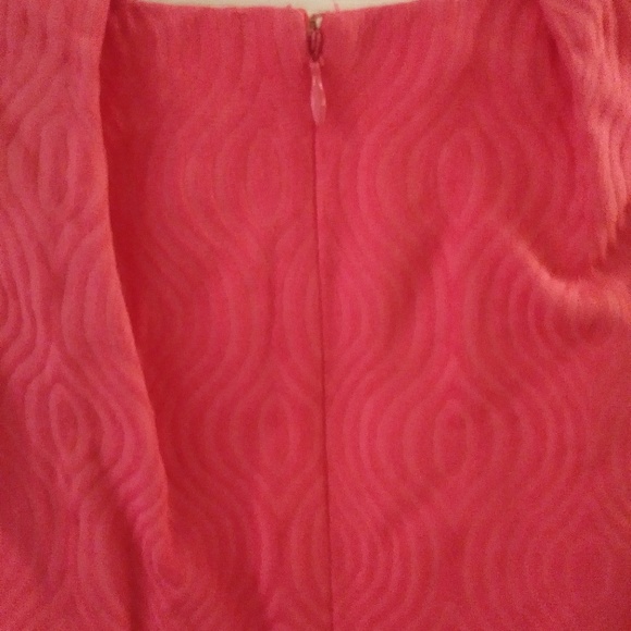 Coral Pleated Sleeveless Bodycon Midi Dress SIze S - Picture 4 of 4